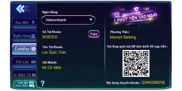 nạp codepay là hình thức nạp nhanh qua Qrcpde nạp codepay là hình thức nạp nhanh qua Qrcpde